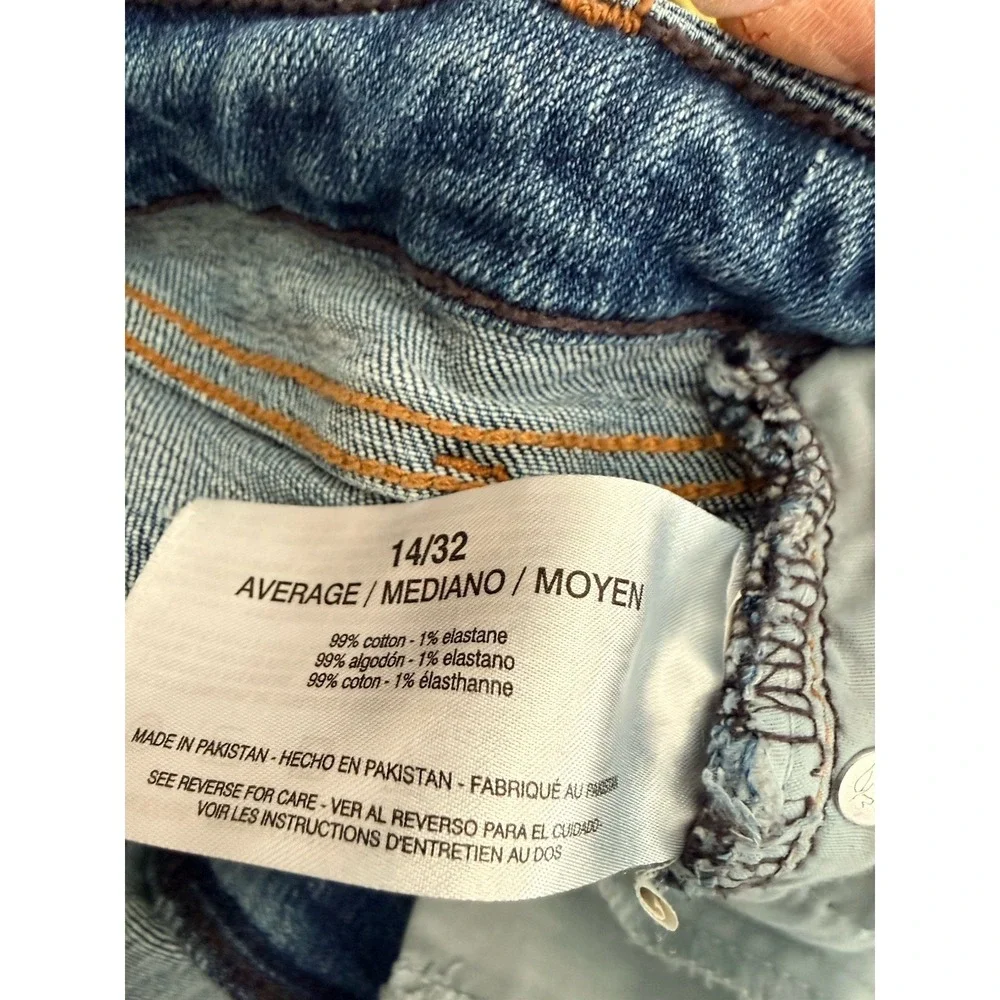 Ralph Lauren Chaps Jeans Womens 14 Blue Denim Cotton Slim Boyfriend